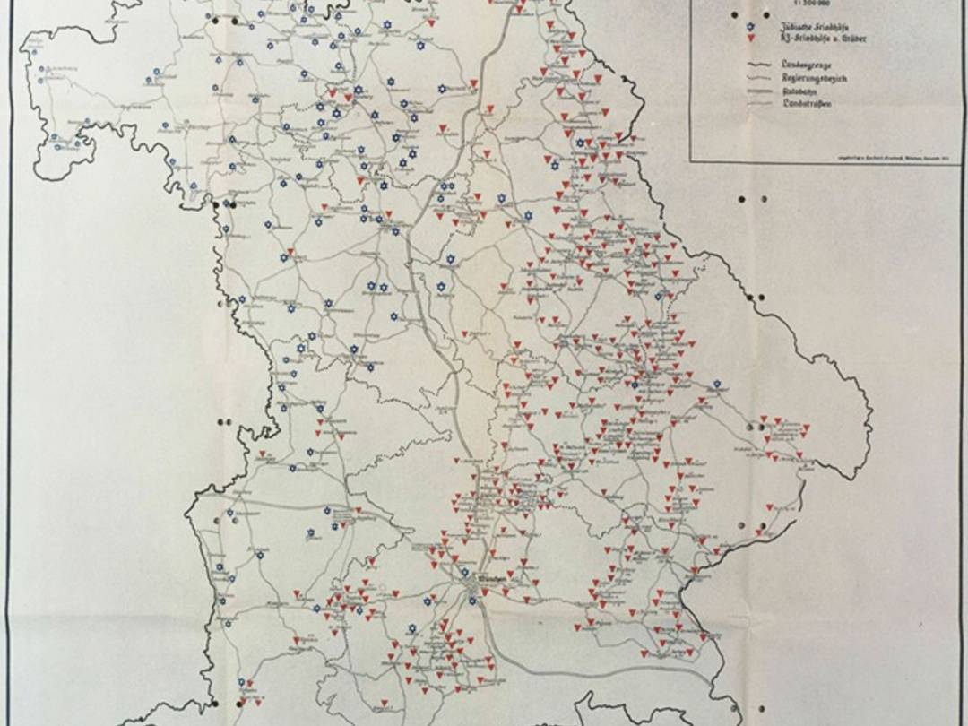 Übersicht KZ-Friedhöfe Bayern.