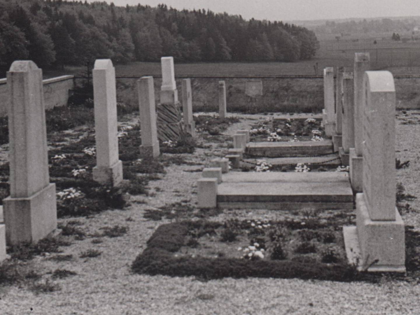 KZ-Friedhof St. Ottilien in den 1950er-Jahren.