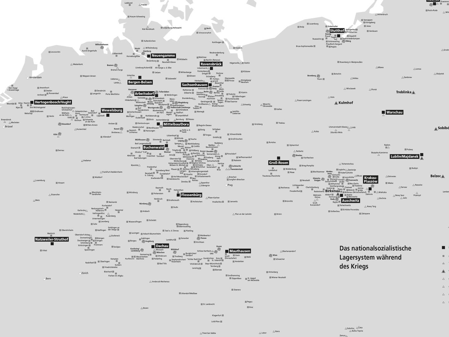 Europaweites Netz aus über 500 KZ-Außenlagern ab 1945.